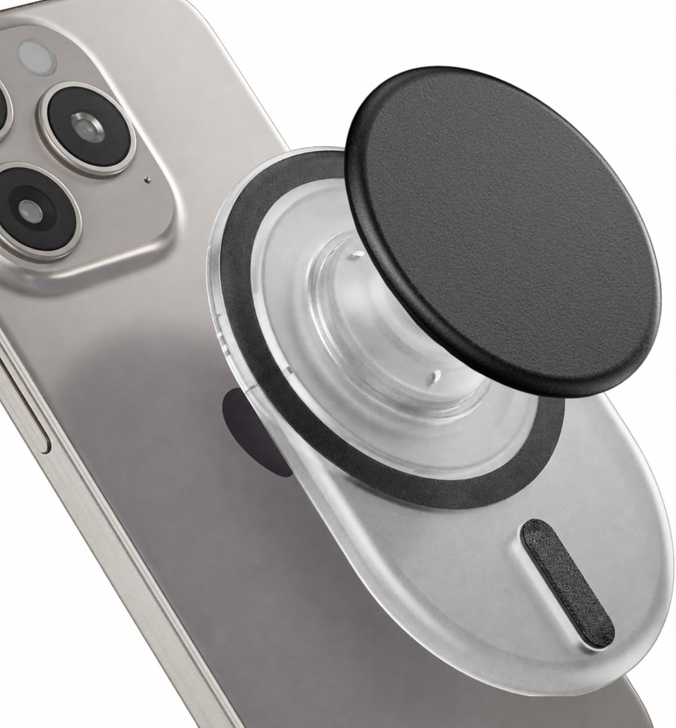  for MagSafe Phone Grip, Magnetic Phone Grip Holder, Transparent Black