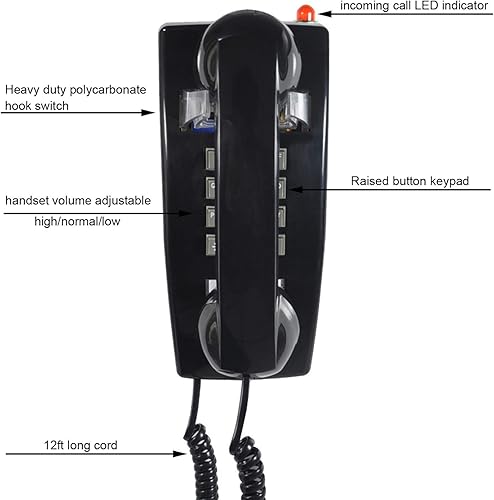 Miniatura 2 de Old Fashion - Teléfono fijo con cable clásico