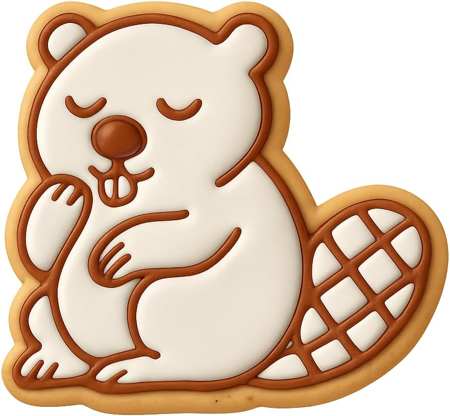 Grooming Beaver Cookie Cutter & Stamp, Fondant & Clay - 4x3.5 image 4