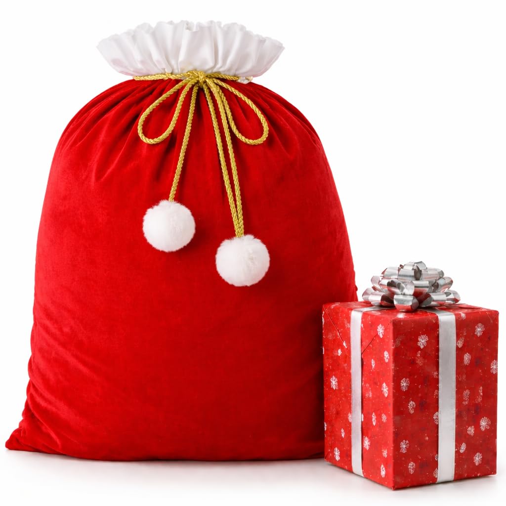 Jute kerstzak 50 x 80 cm - Vegaoo