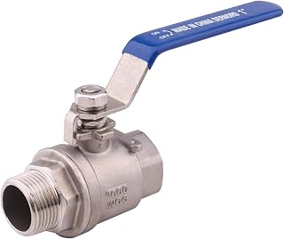 DERNORD Full Port Ball Valve 1 Inch - Male x Female Stainless Steel 304 Heavy Duty for Water, Oil, and Gas,1000WOG (1 Inch NPT)
