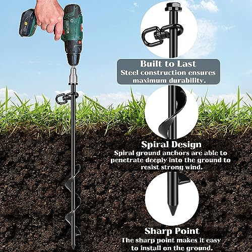Ancres au sol robuste en acier pour la fixation durable d'abri de jardin - 7
