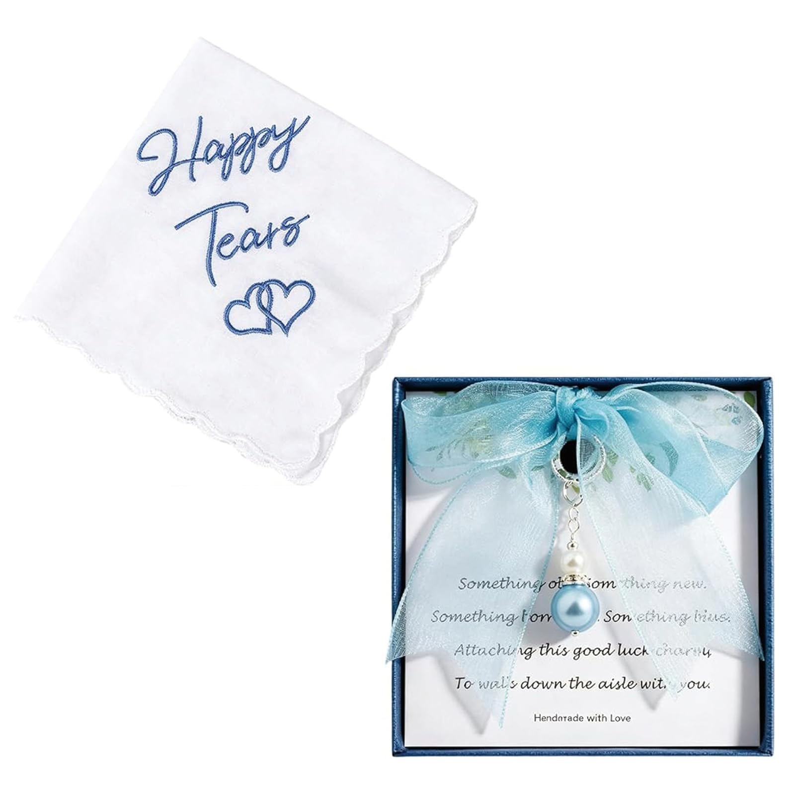KFSCIP Something Blue for the Bride, Bride Gift Set with Two Blue Items, Ideal for Wedding Ceremonies and Bridal Showers, Measuring 30 by 30 cm