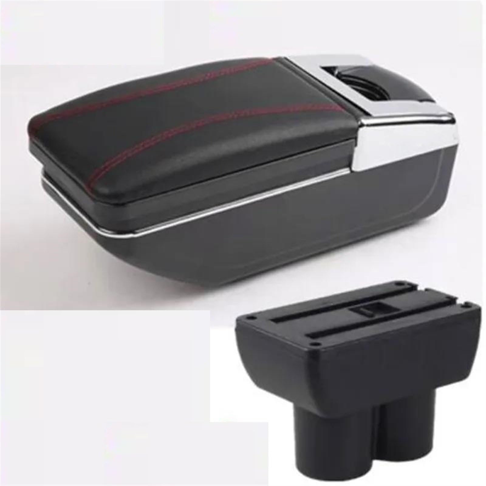 NOHEEU Car Armrest Special Storage Box Modification Parts For Jimny JB23 JB43 1998-2018(A1 red line NO USB)