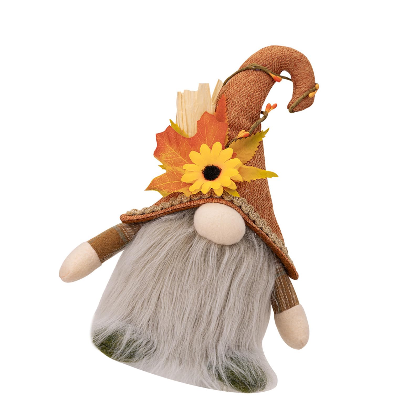 Hsioluted Stylish Glowing Hat Toy Ornament Beautiful Glowing Toy Ornament with Bendable Hat for Thanksgiving Pleasure Desk Gnomes