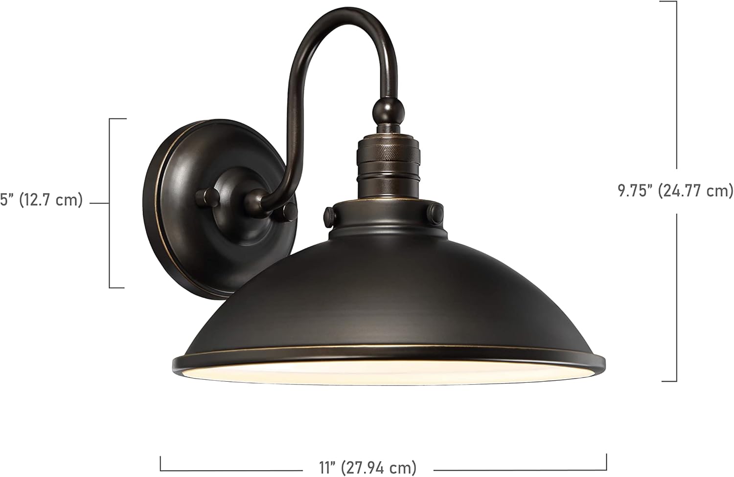 Frее Shірріng оƒƒеr Minka Lavery Urban Industrial Outdoor Wall Light 71169-143C-L Baytree Lane Exterior Wall Lantern, 1-Light LED 14 Watts, Oil Rubbed Bronze