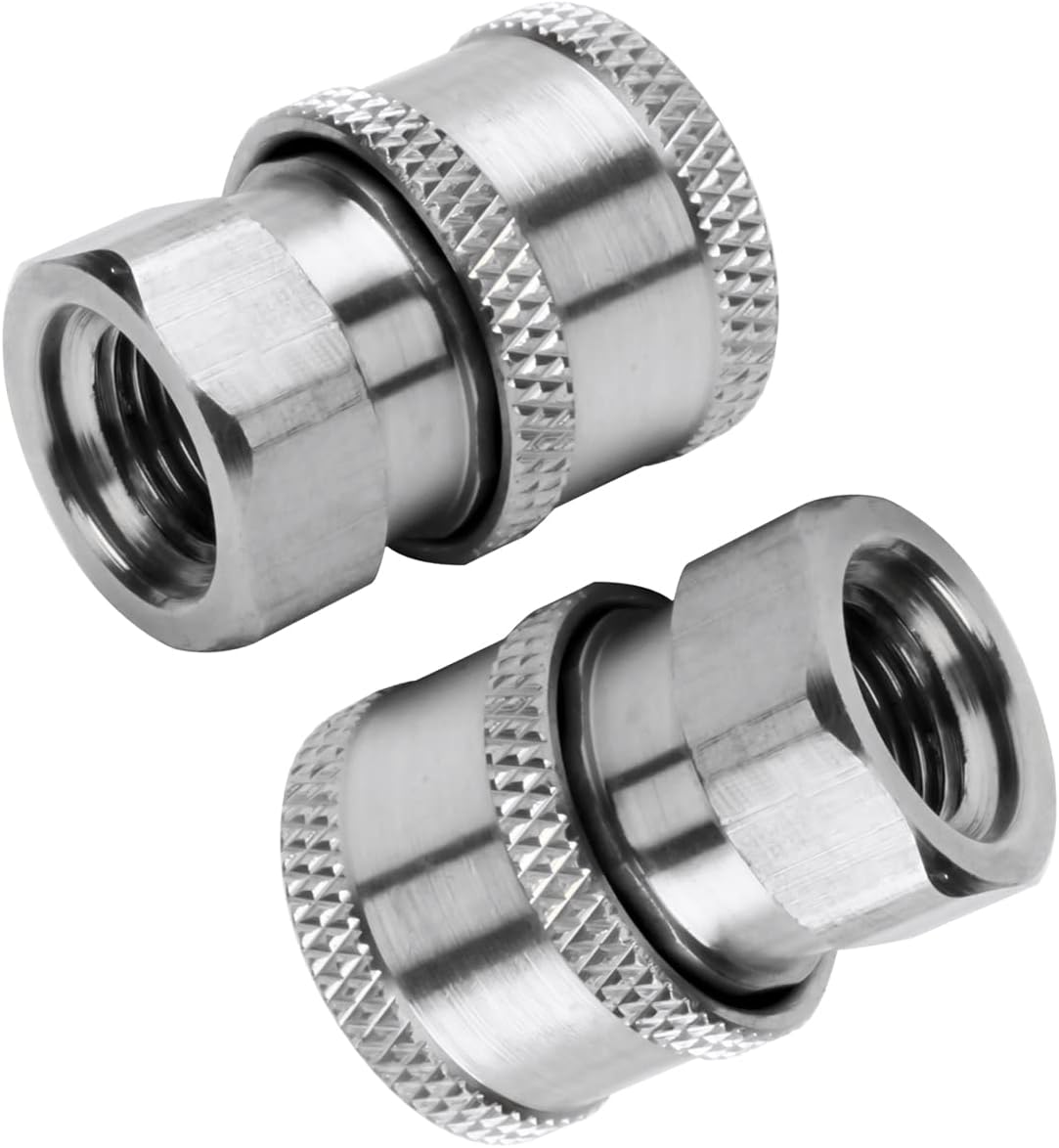 beduan Pressure Washer Fitting Stainless Steel 3/8 NPT Male&Female Quick Connector Coupler Socket Adapter with QC Plug 5000 PSI (Pack of 8)