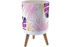 Tropical Canvas Watercolor Ground Trash Can