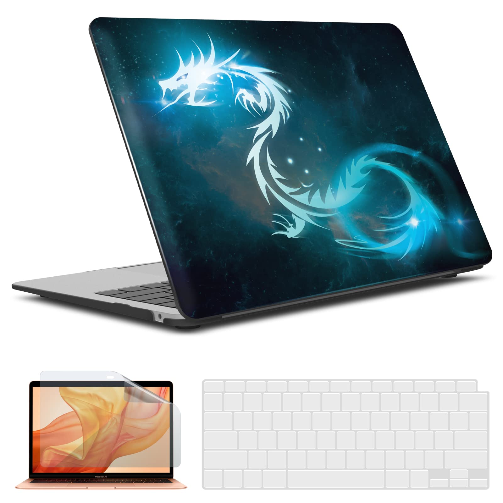 IBENZER Compatible with New MacBook Air 13 inch case 2022 2021 2020 M1 A2337 A2179 A1932, Hard Shell Case&Keyboard Cover&Screen Film for Mac Air 13