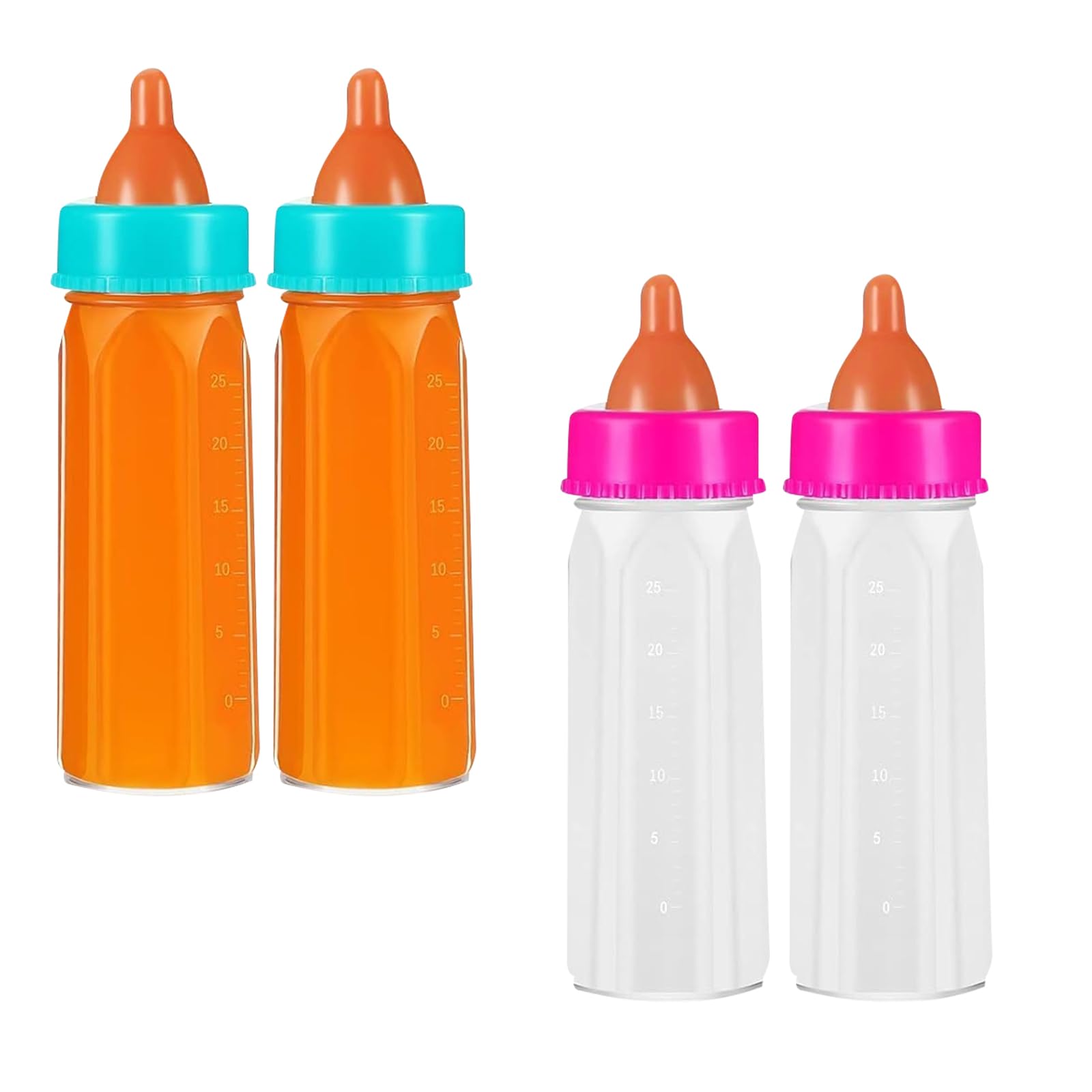 Biberons Magiques 4 Pièces - Jouet D'imitation Bébé, Liquide Disparaissant, Pour Enfants 3 Ans Et Plus