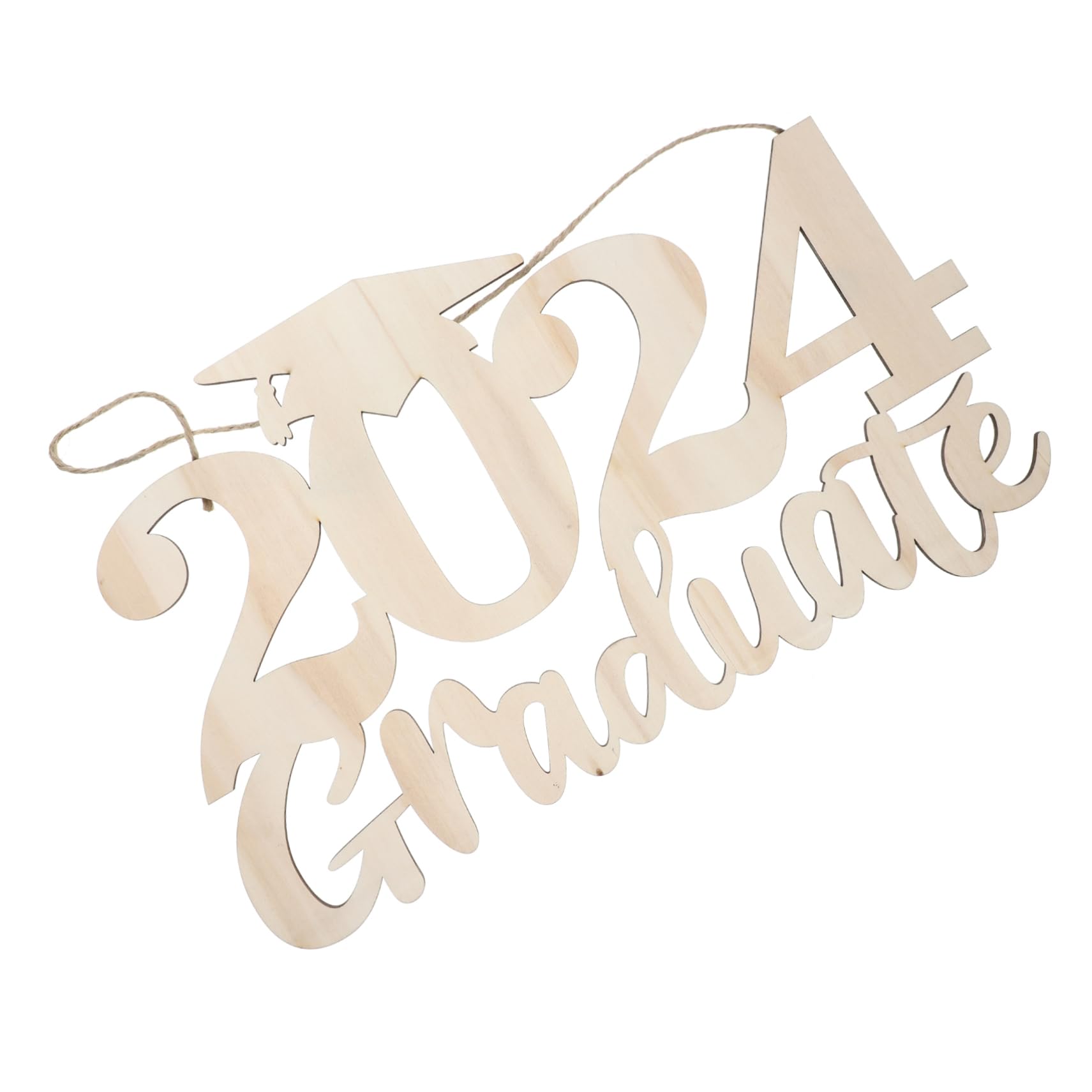 MAGICLULU 3 Piezas 2024 Colgante De Signo De Graduación Decoraciones De Graduación Utilería para Tomar Fotos De Accesorios De Fotografía Suministros De Fiesta De Madera