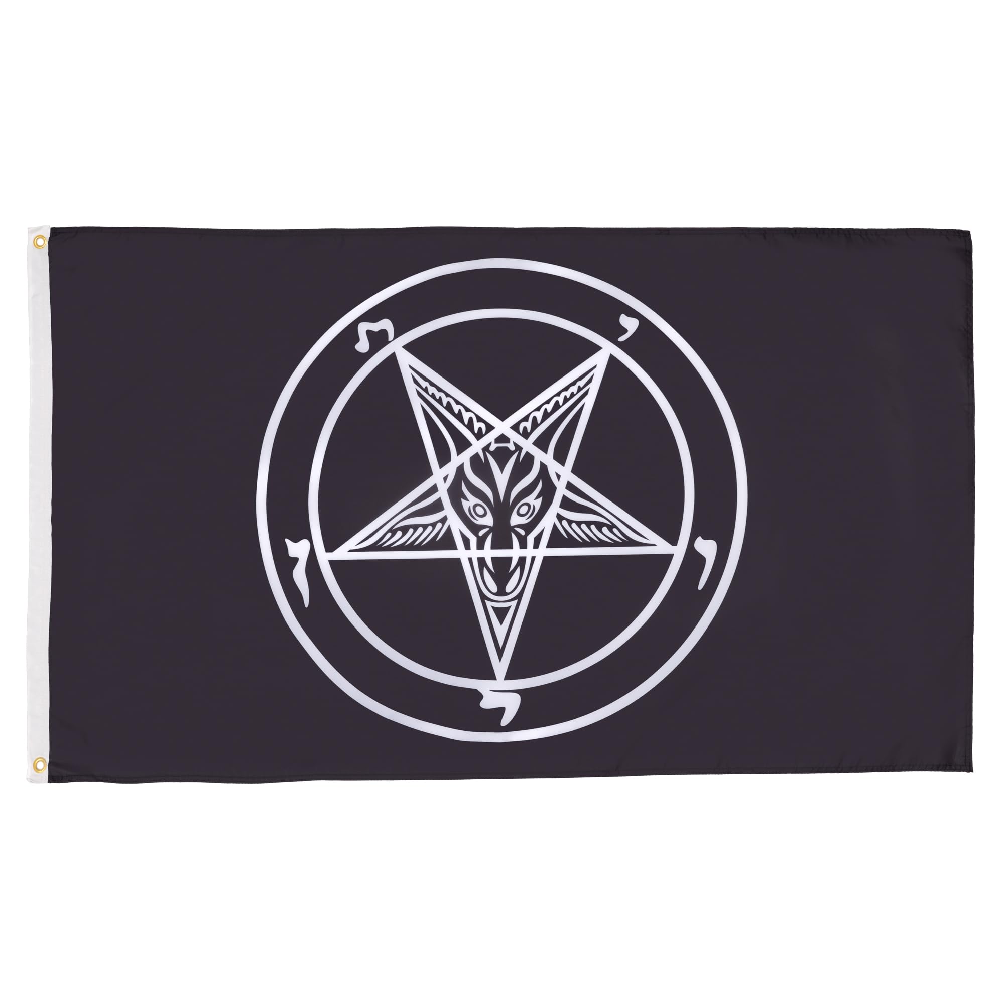 AZ FLAG Flaga Baphomet Church of Satan 150x90 cm Poliester 100D 2 Oczka | Do wnętrz i na zewnątrz flaga dekoracyjna podwójne szwy i wzmocnione krawędzie z metalowe oczka