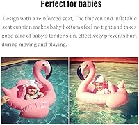 Vista 5 de Flotador de natación para bebé con toldo inflable para exteriores, anillo de natación para exteriores, flamenco rosa, niños pequeños de 6 meses a 48
