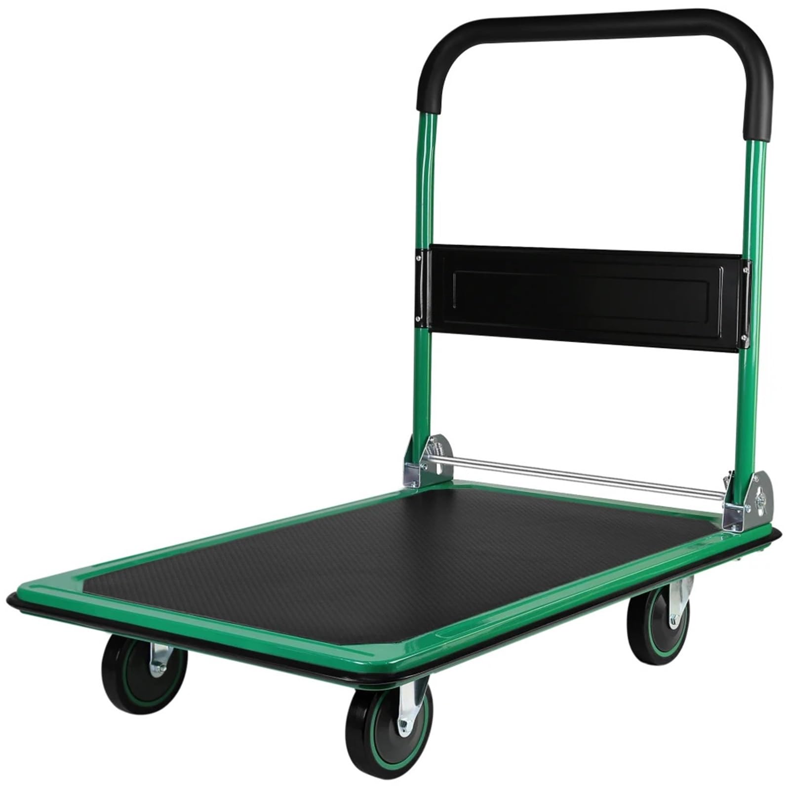 OTQEFTN Car End Pipes Dolly Cart Platform Truck 660lbs Folding Foldable Push Cart Dolly Flatbed Dolly Metal with Wheels Hand Heavy Hand Truck