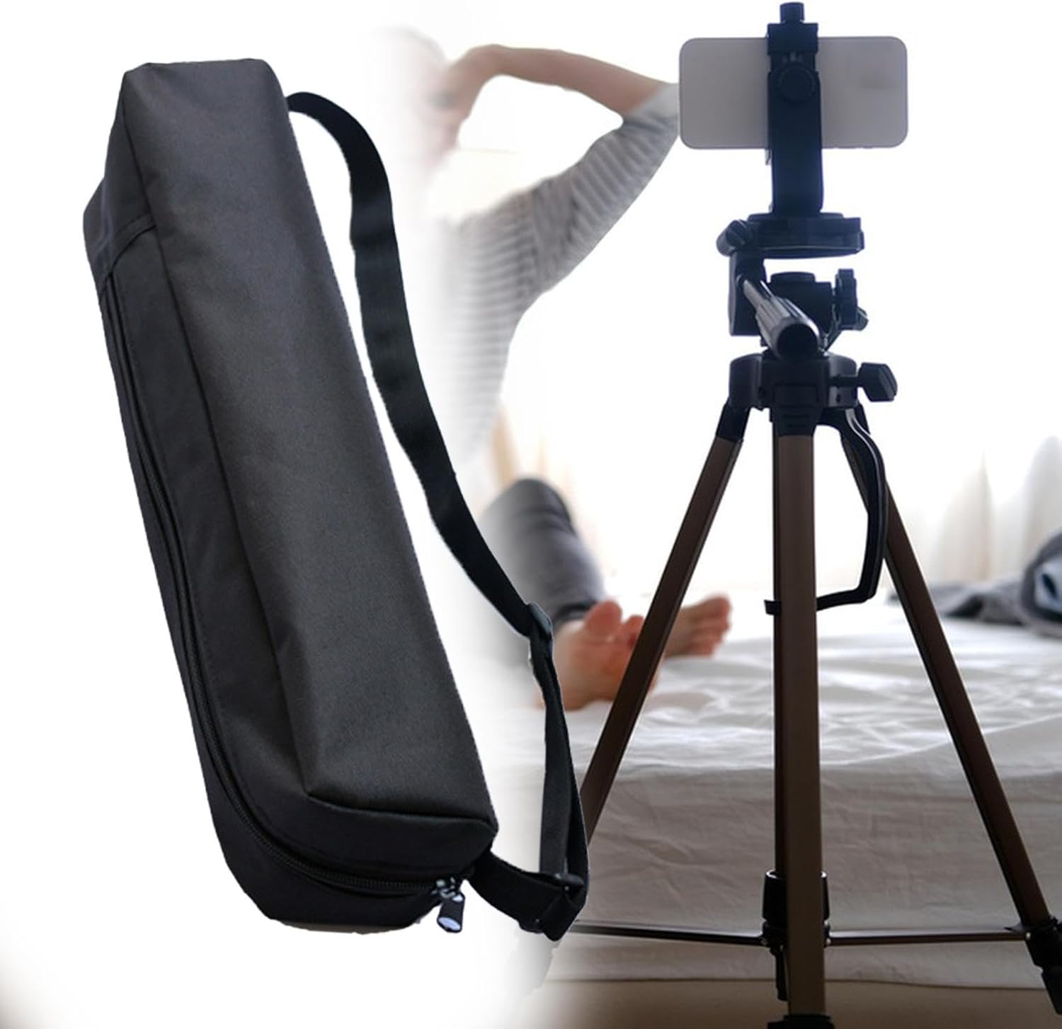 pistro Tripod Carrying Case Bag with Shoulder Strap Oxford Water Resistant Camera Equipment Storage Bag for Tripods Monopods Light Stands- 70cmx10cmx10cm