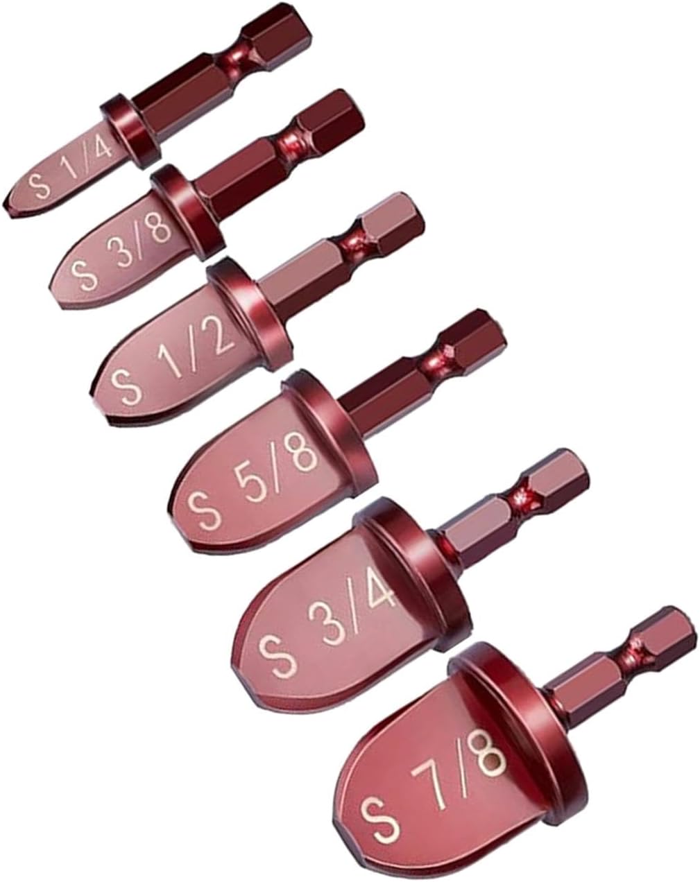 6x Air Conditioner Copper Pipe Expander Swaging Tool Hex Shank Repairing Set