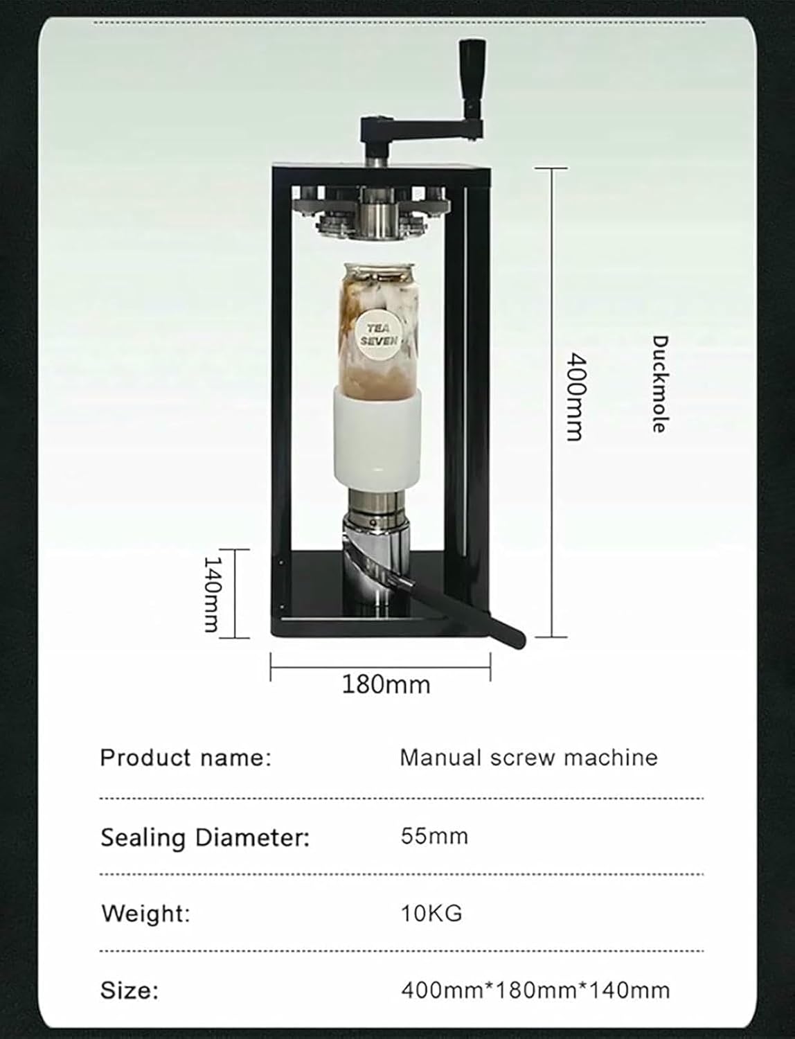 Commercial Can Sealer Manual Hand Tool for Beverage and Jar Sealing, Ideal for 330ml to 500ml Containers