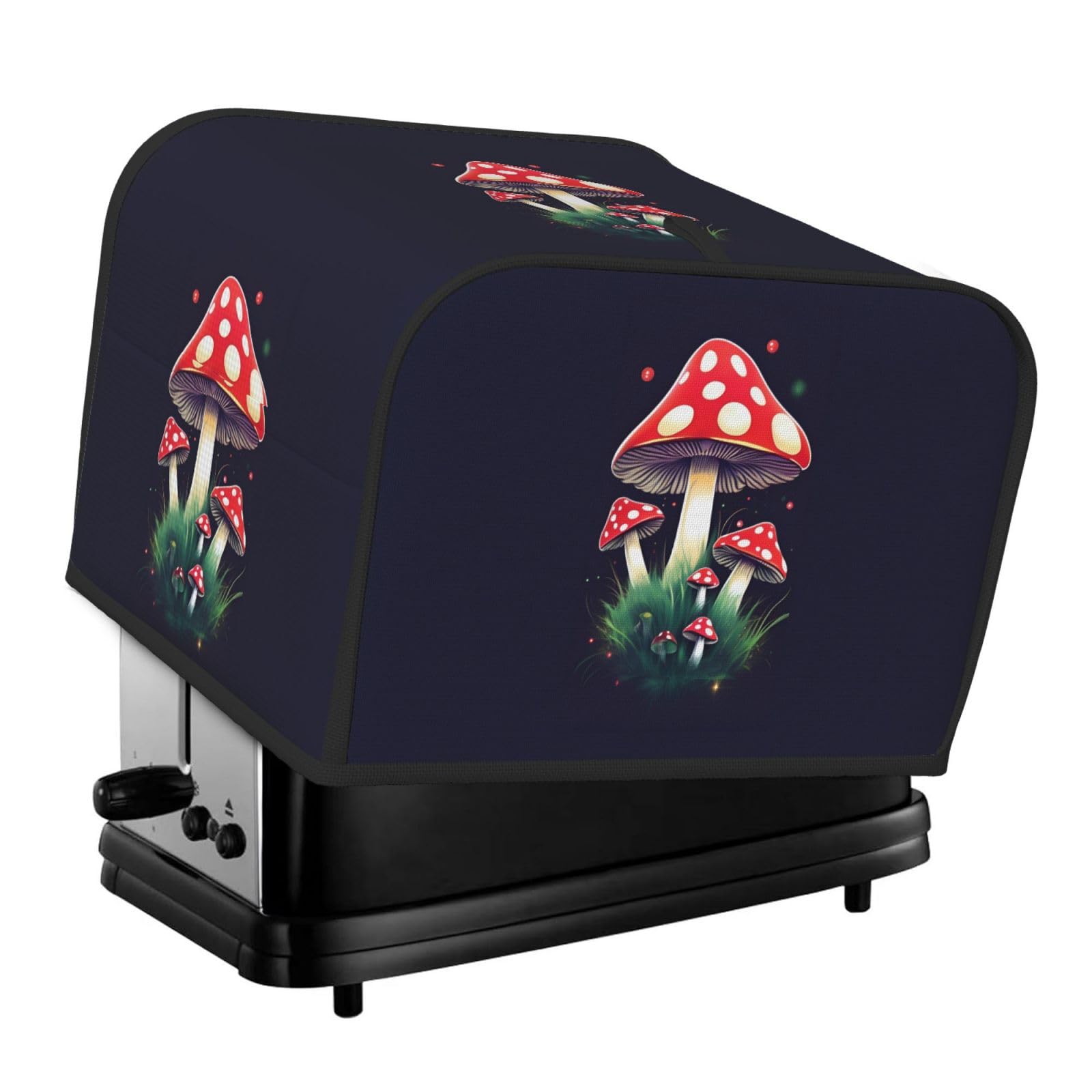 Magic Mushrooms Print 4-Slice Toaster Cover Dustproof Waterproof Kitchen Appliance Protector For Bread