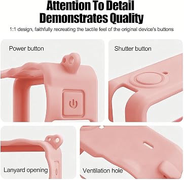 Silicone Case with Lens Cap Compatible for DJI Osmo Action 6(Pink)