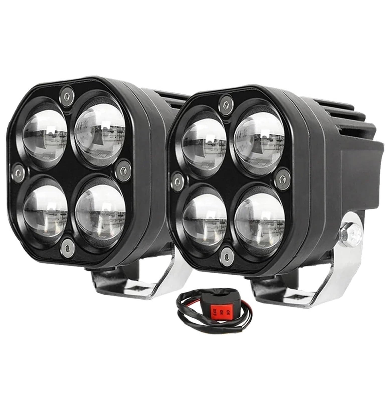 Moto Fari Stradali Spot Light Beam Per Moto LED Spotlight Lens Faro Fendinebbia 80000lm 200W Accessori Lampade Ausiliarie