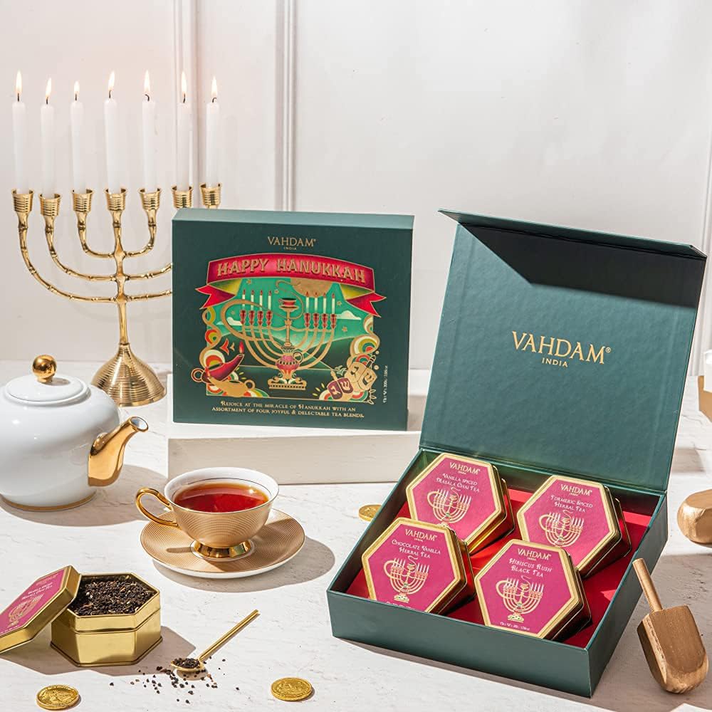 Vahdam Hanukkah Tea Gift Sets 05oz 100 Cups Limited Desertcart