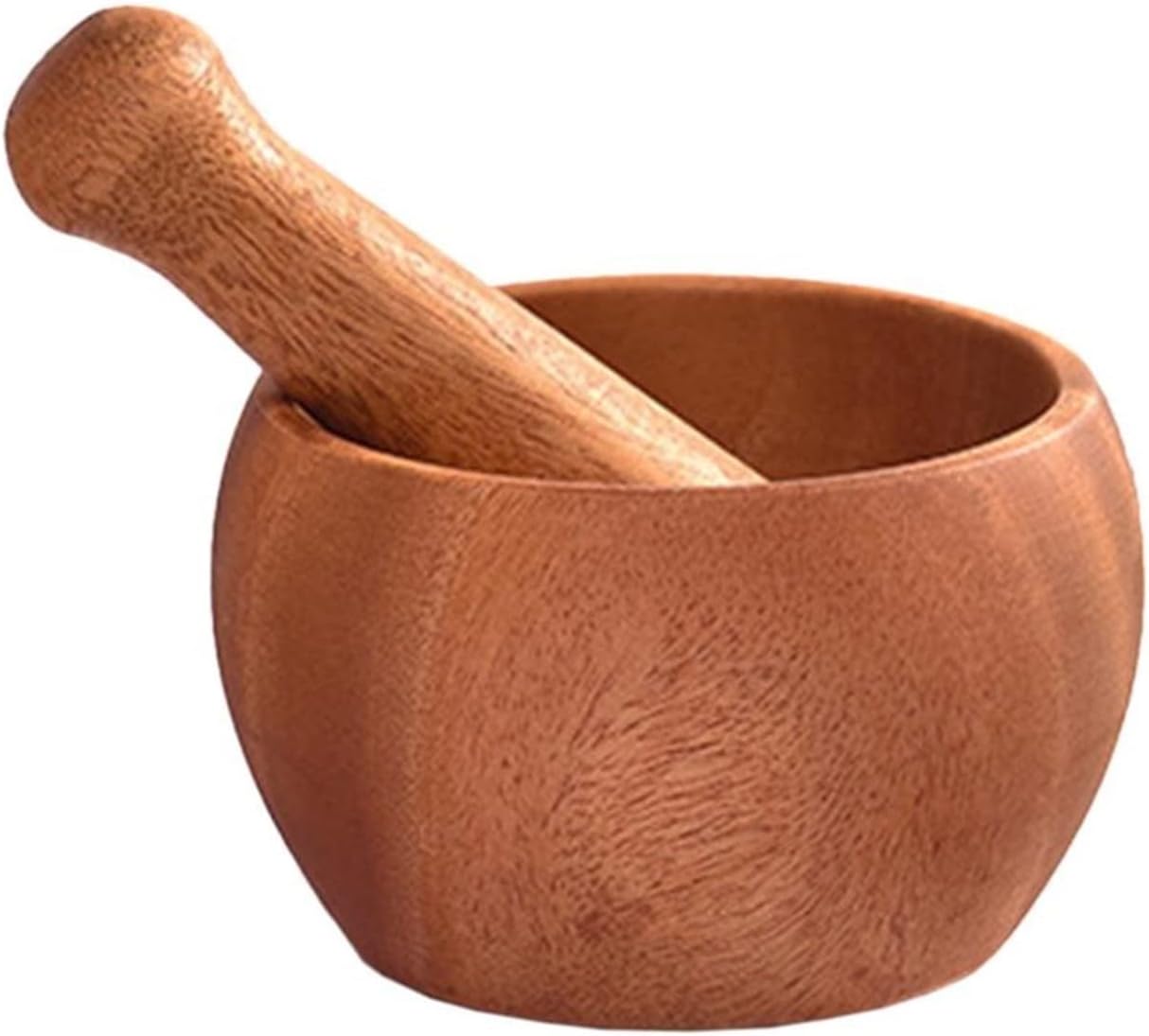 WADRI Masher Kitchen Press Masher Tools Mortar Pestle Set Wooden Herb Bowl Spice Grinder Pill Crusher For Garlic Pepper Guacamole Nu (Color : As shows S)