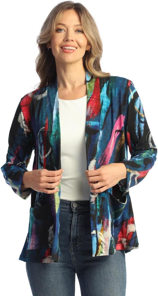 Jess & Jane Women's Cotton Spandex Open Cardigan - KS5