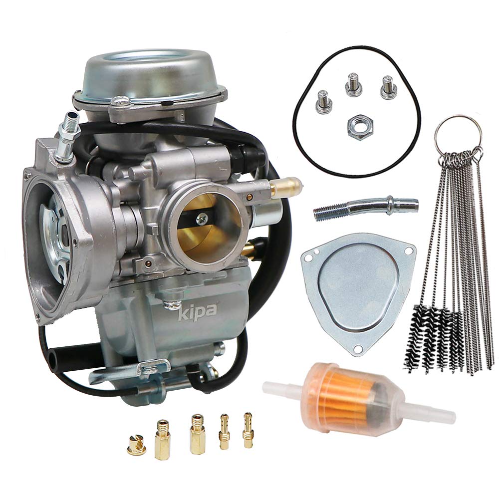 KIPA Carburetor For Suzuki Ozark 250 LT-F250 LTF250 LTF 250 ATV 2002-2010 LTZ250 2004-2009 Replace OE # 13200-05G01 With Carbon Dirt Jet Cleaner Tool Kit-image-18