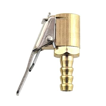 Homgee 1PCS Car Auto Zinc Alloy 6mm Tyre Wheel Tire Air Chuck Inflator Pump Valve Clip Clamp Connector Adapter for Cars