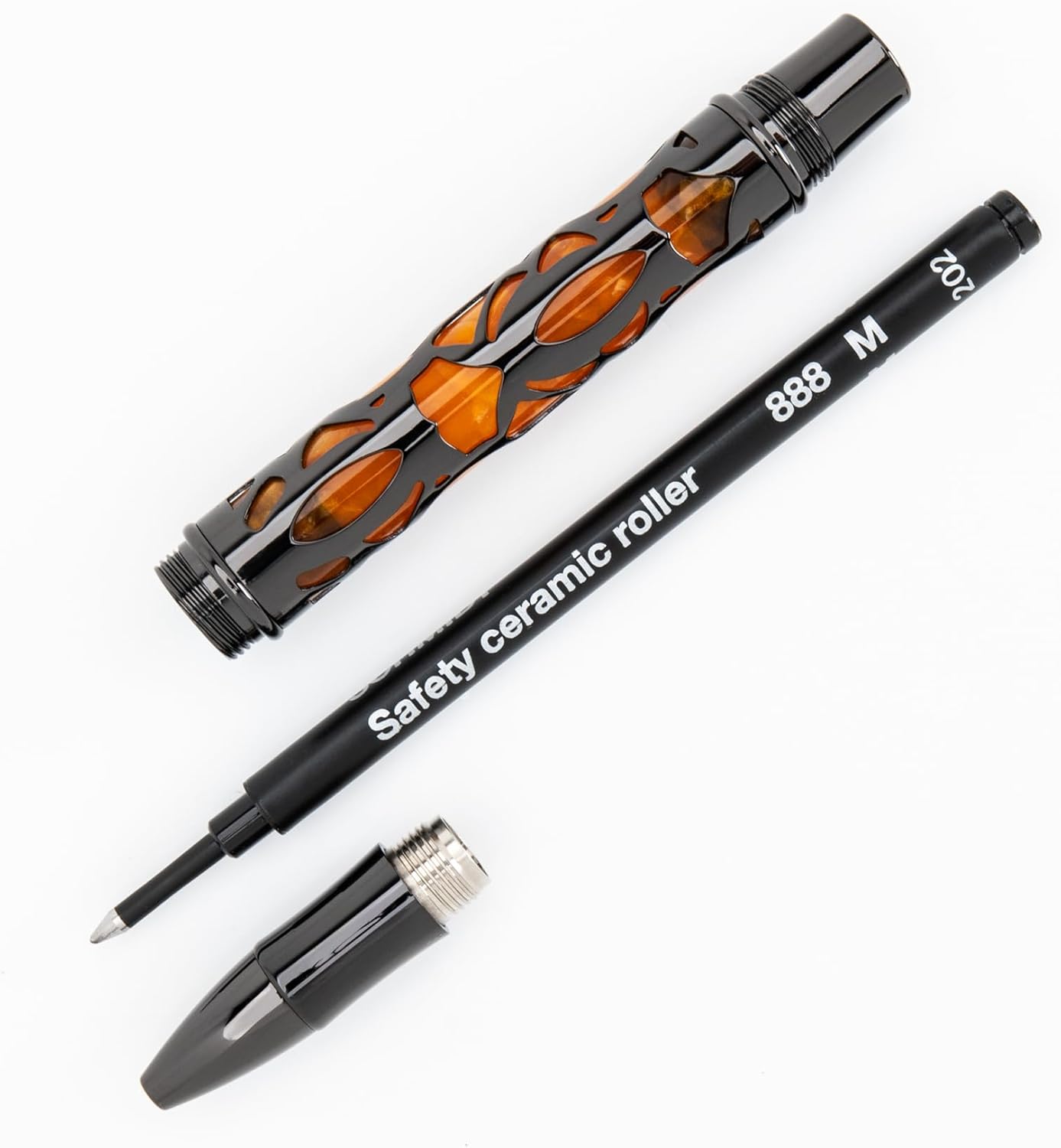 Conklin Endura デコクレストローラーボールペン オレンジ色 ローズ