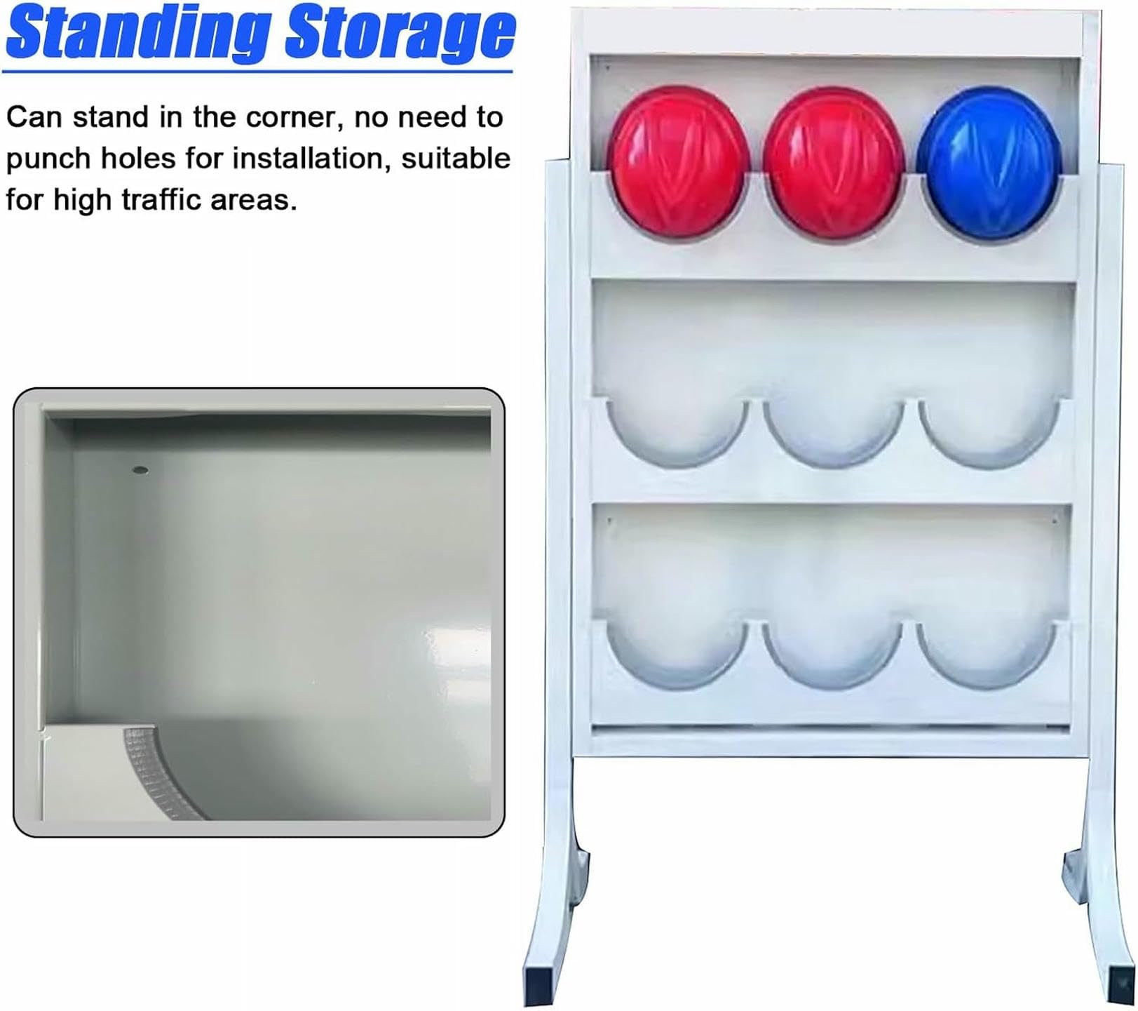Organizador de Cascos Independiente, para Taller/fábrica/Oficina de Obra, Estante para Cascos con Tira de Goma Suave, Soporte de Acero Resistente para exhibir Cascos de Seguridad