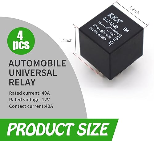 Miniatura 2 de Yumfugu 4 relés automotrices de 40 A, interruptor de relé de automóvil de 5 pines, relé impermeable de 12 V, repuesto para motor fuera de borda de