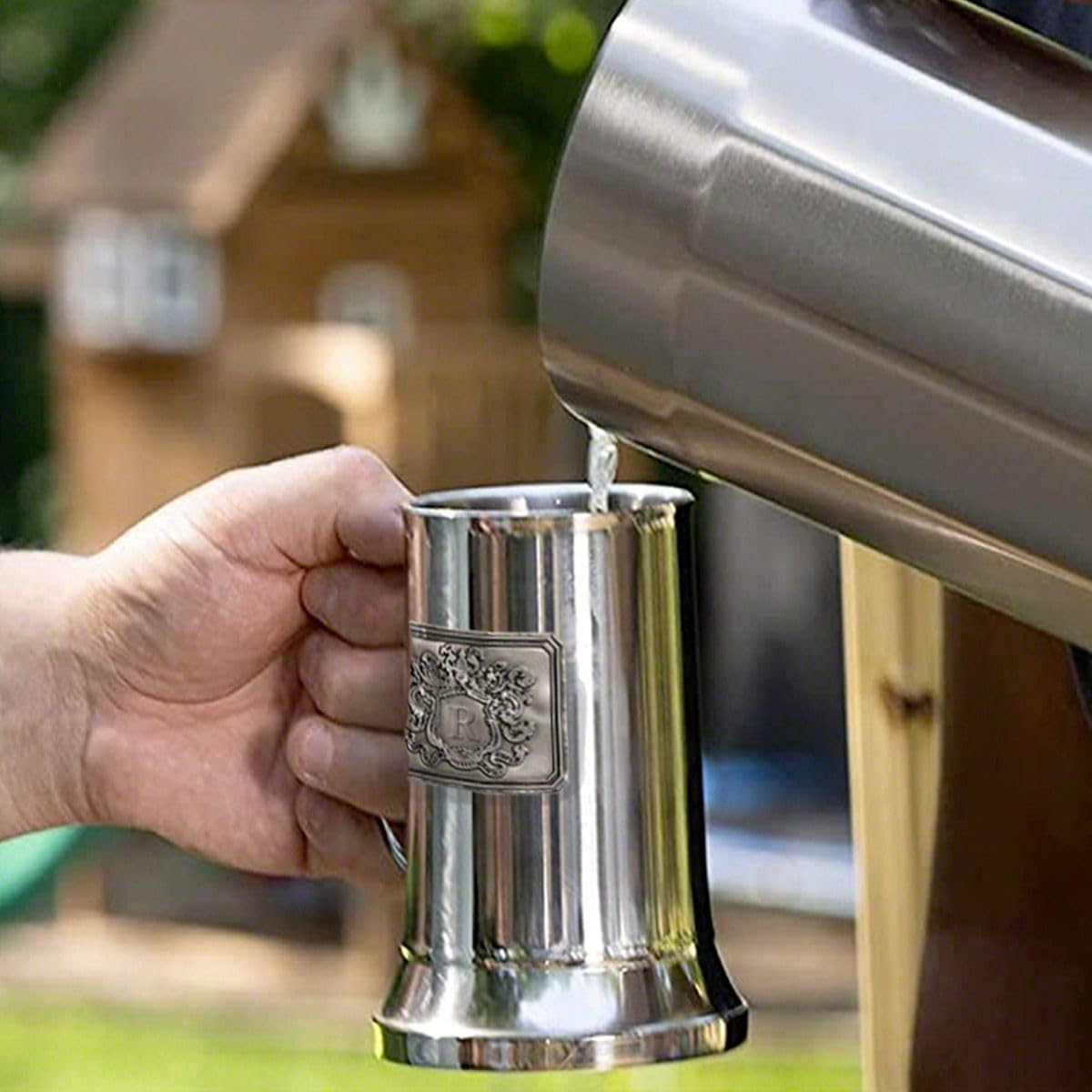 HomeWetBar Personalized Stainless Steel Beer Stein mugs for Craft Beer Lovers, 16oz Beer Stein Mugs, Beer Gifts For Men - Beer Mugs With Handles - Custom Mug IPA, Coffee - Great Beer Gift Ideas