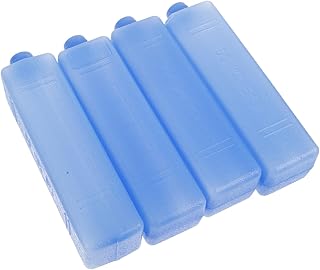 Yardwe 4Pcs Reusable Ice Packs for Coolers Portable Freezer Packs with Leak-Resistant Lid for Food Transport Camping Hiking Lunch Boxes