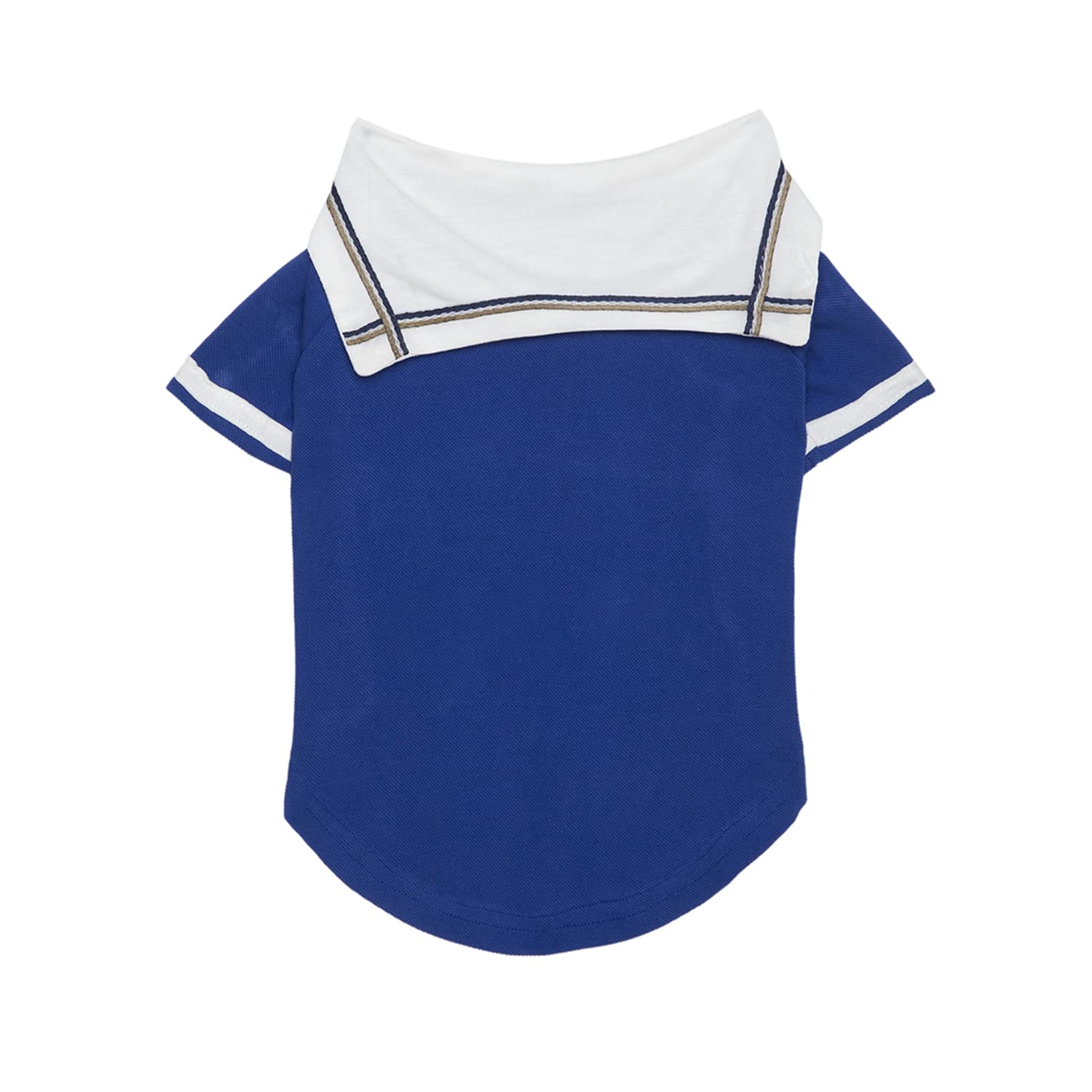 Lulala Dog Shirt with Sea Lover Dog Shirt - Cotton Shirt for Dogs Summer Tshirt with Polo Collar Navy Captain Costume for Dogs,Dog Pullover Breathable Puppy Tank Top for Spring Summer(XL,Blue-White) (B09YJ897ZR) Amazon Price History, Amazon Price Tracker