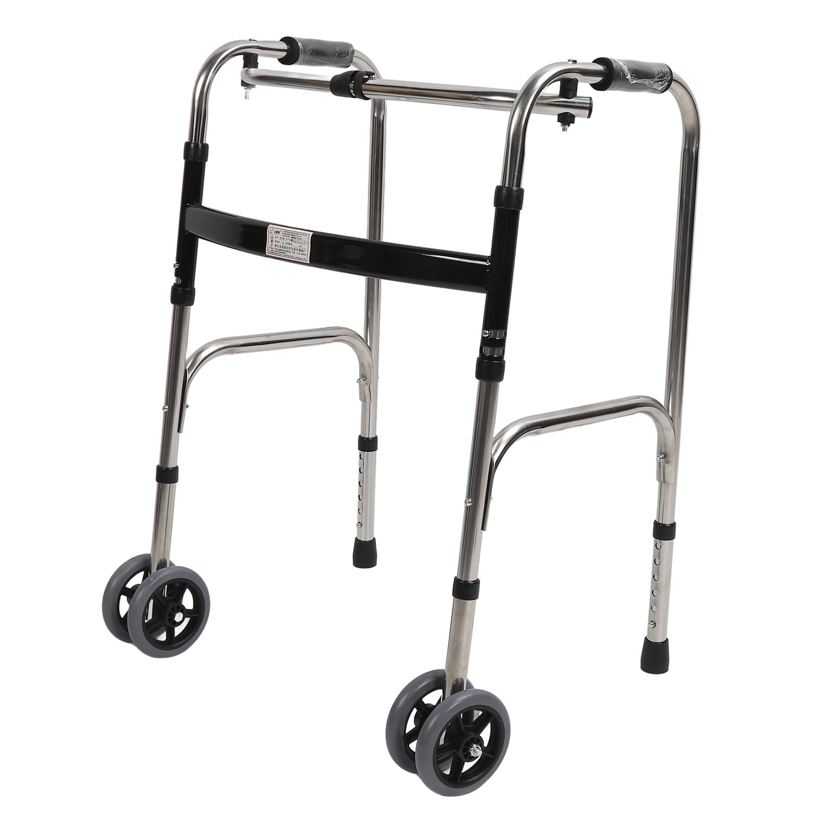 Brrnoo Ruedas para Andador, Accesorios de Repuesto para Andador, Rueda de Repuesto para Andador de 2 Piezas, Patas de Rueda para Andador con Ruedas Ajustables en Altura de 6 Engranajes