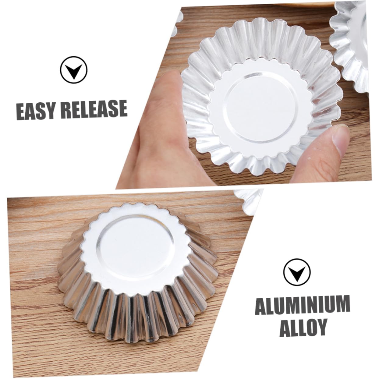 LABRIMP Lot De 100 Moules À Tartelettes En Alliage D'aluminium Épais Réutilisables Pour Cupcakes Muffins