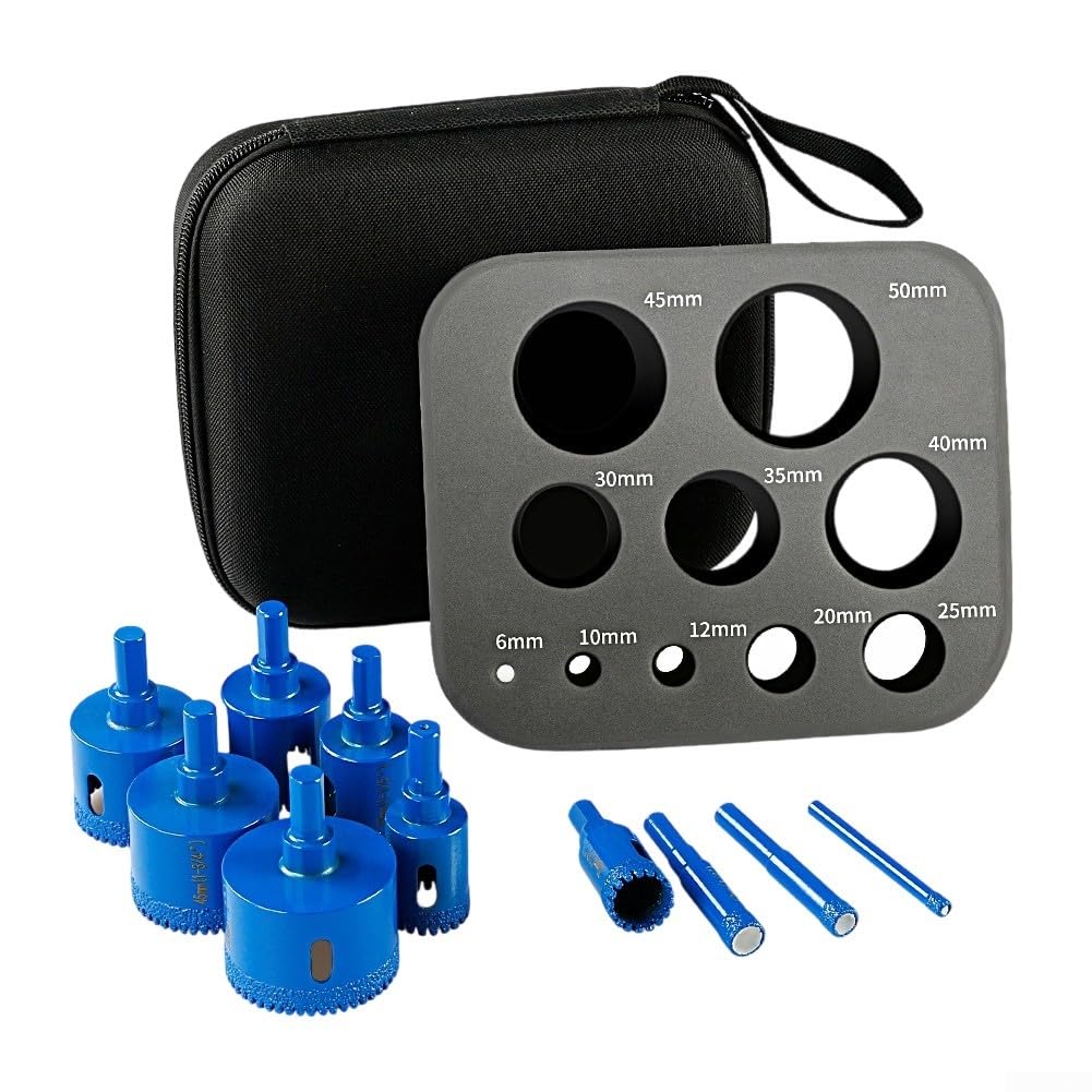 Set di 10 pezzi per trapano elettrico, legno, plastica, metallo, per fai da te, lavori di bricolage, lavori di perforazione