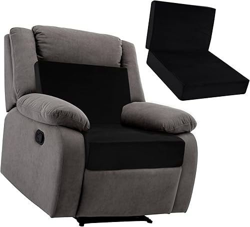 BALAPET Cojines reclinables para personas mayores (20 x 20 x 4 pulgadas, negro)