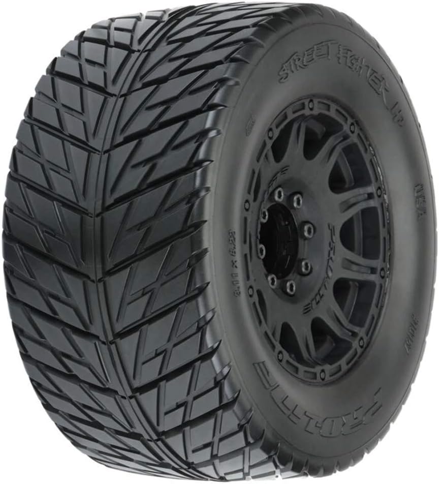 Black Friday - 50% OFF Pro-line Racing 1/8 Street Fighter HP Belted F/R 3.8 MT Mounted 17mm Blk Raid (2), PRO1016710