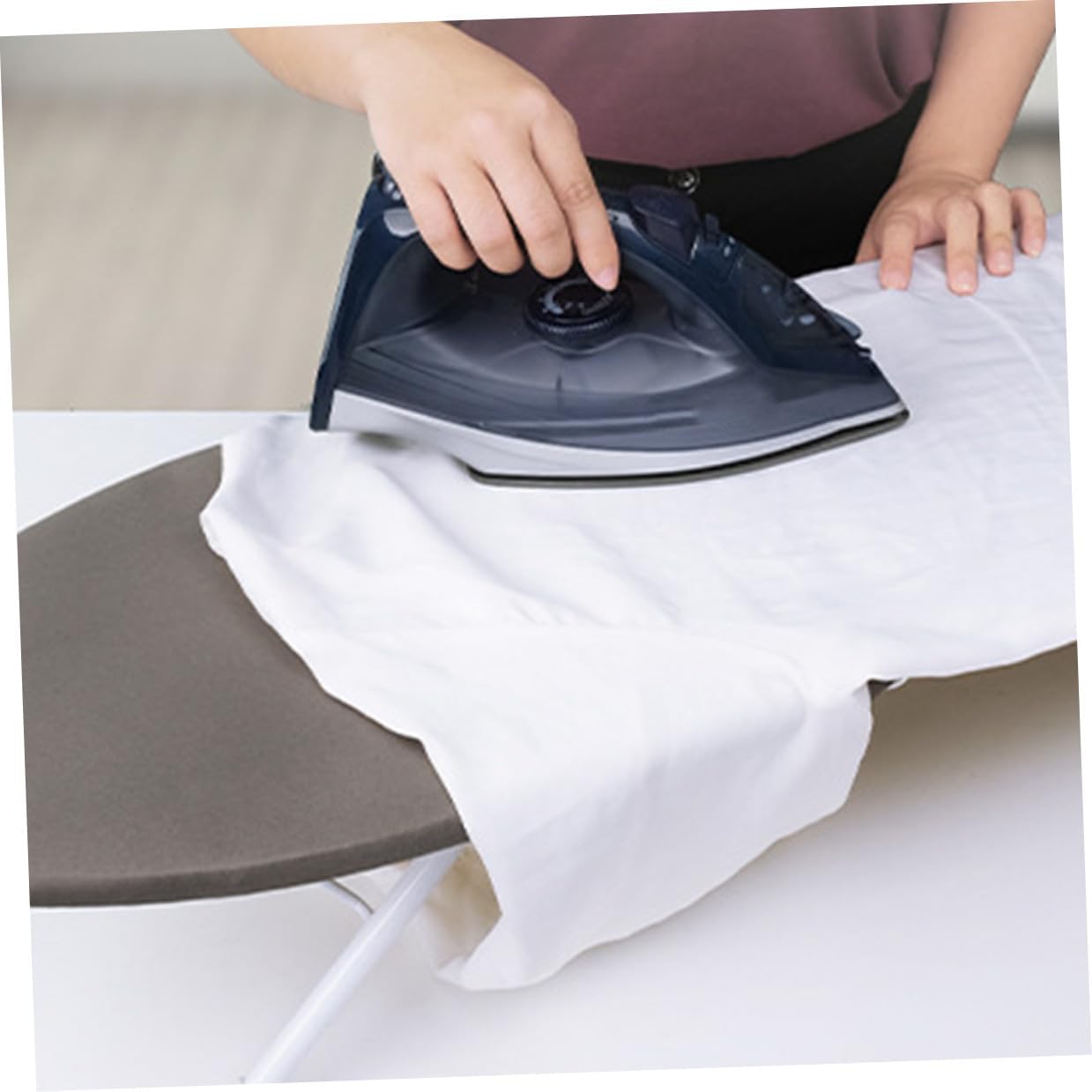 Lurrose Tabletop Mini Folding Ironing Board Household Ironing Rack with Heat Resistant Surface Compact Portable for Home Use