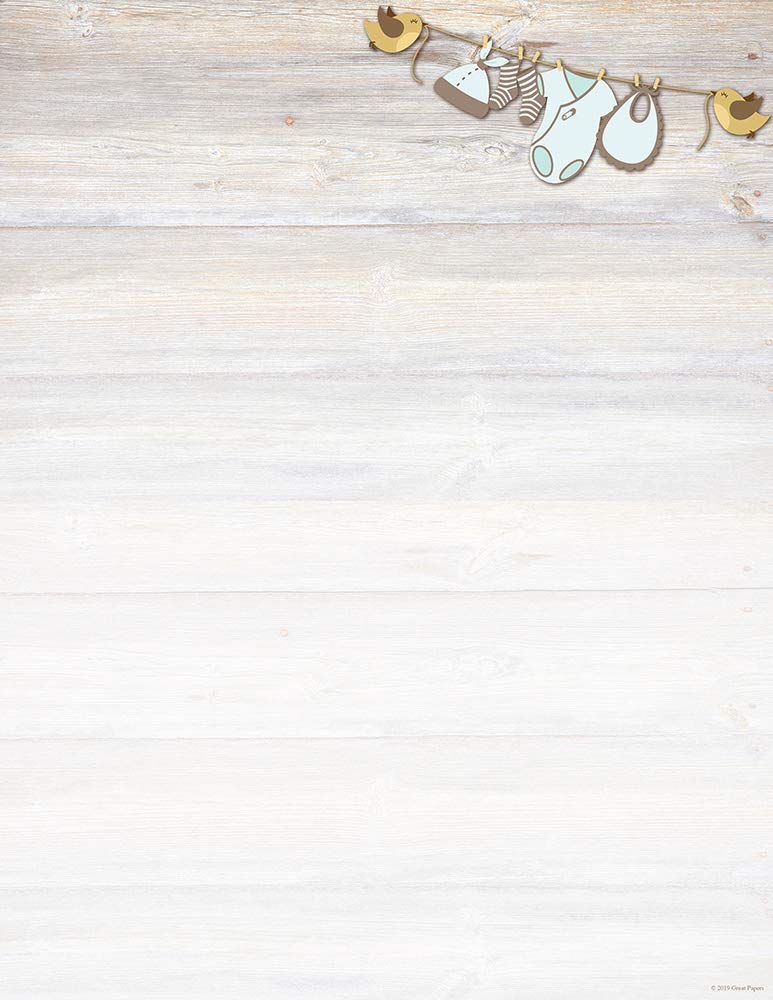 Affordable Cosco Baby Onesie Shaped Letterhead for Cute Announcements