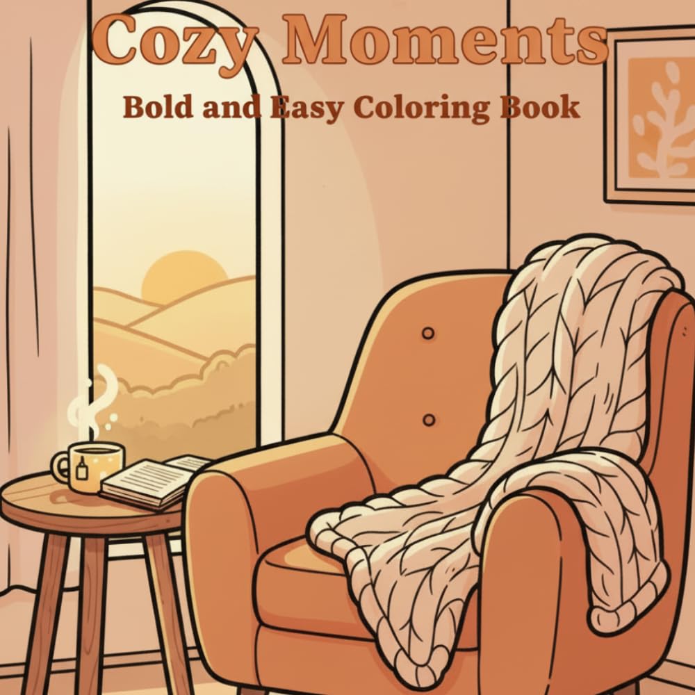 Cozy Moments: Sit Back and Relax With This Bold and Easy Coloring Book