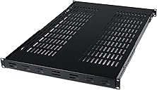 StarTech.com 1U Adjustable Vented Server Rack Mount Shelf - 175lbs - 19.5 to 38in Adjustable Mounting Depth Universal Tray for 19" AV/ Network Equipment Rack - 27.5in Deep , TAA (ADJSHELF)