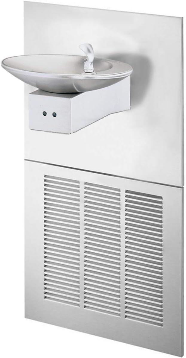 Halsey Taylor 8634087483 Halsey Taylor OVLSR-EE OVL-II 8 GPH Wall Mounted Indoor Rated Stainless Drinking Fountain with Hands Free Operation