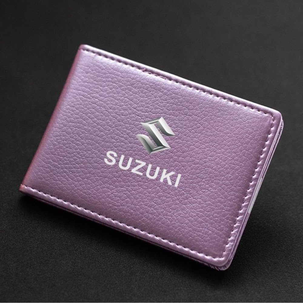 XENITE Card ID Cases Badge Holders for Suzuki Vitara WagonR Alto Landy GRANDVITARA Credit Card Holders Money Organisers Wallets for Men's Women's Gift Accessories,Pinkstyle
