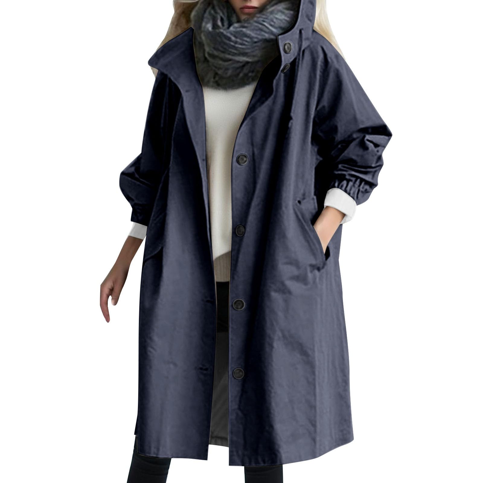 Generisch 2026 Eleganter Damen Windbreaker Mantel mit lose bequeme Outdoor Winterbekleidung Wild Damenjacke