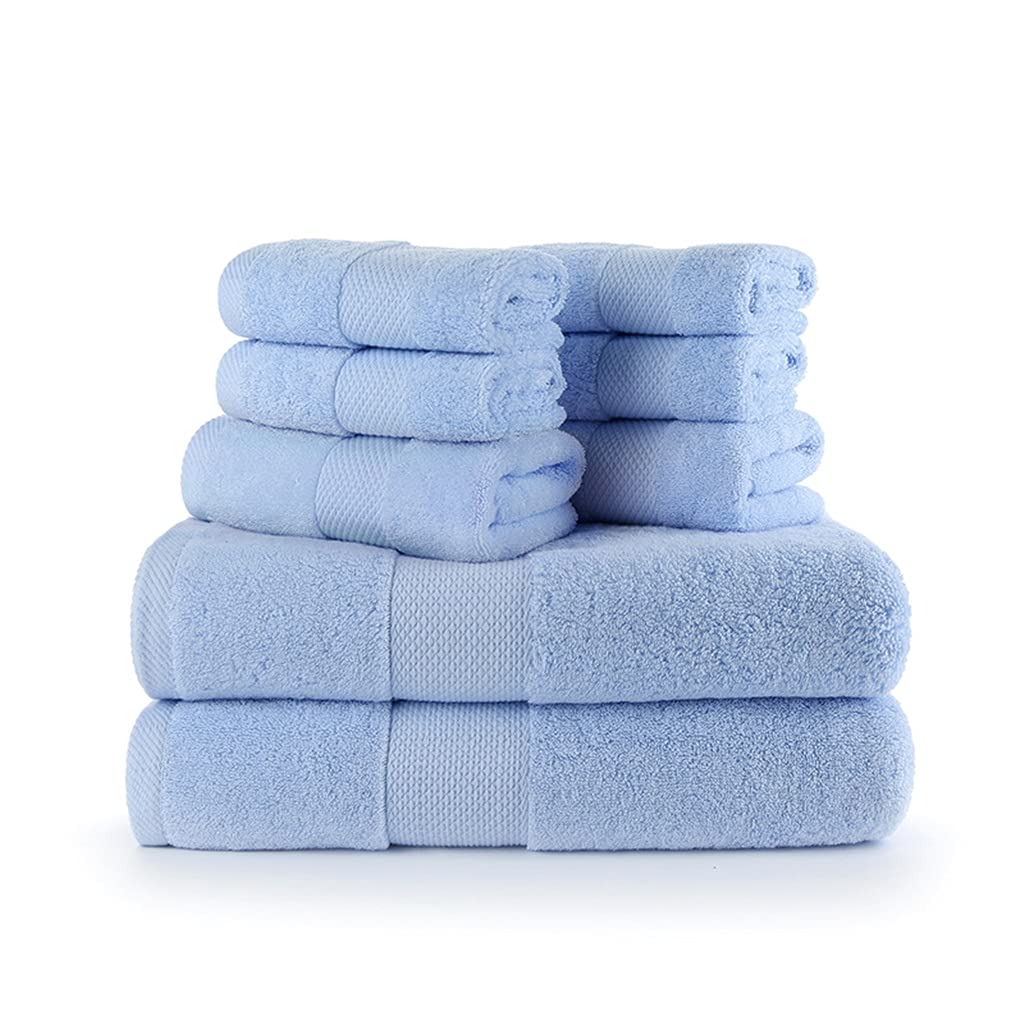 8 Pieces Bath Towel Set 2 Large Bath Towels 2 Hand Towels 4 Washcloths Cotton Super Absorbent Bathroom