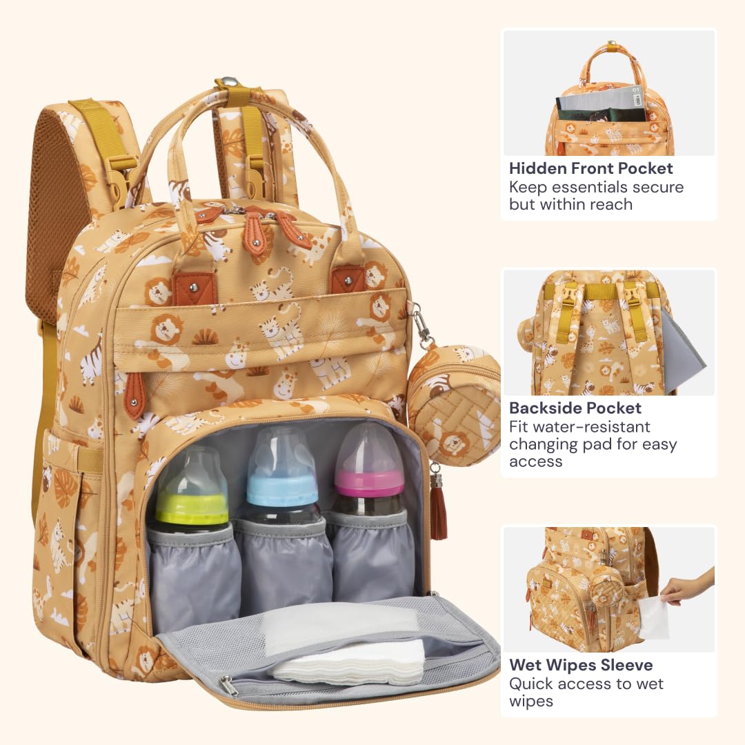 BabbleRoo - Borsa per pannolini, zaino da viaggio