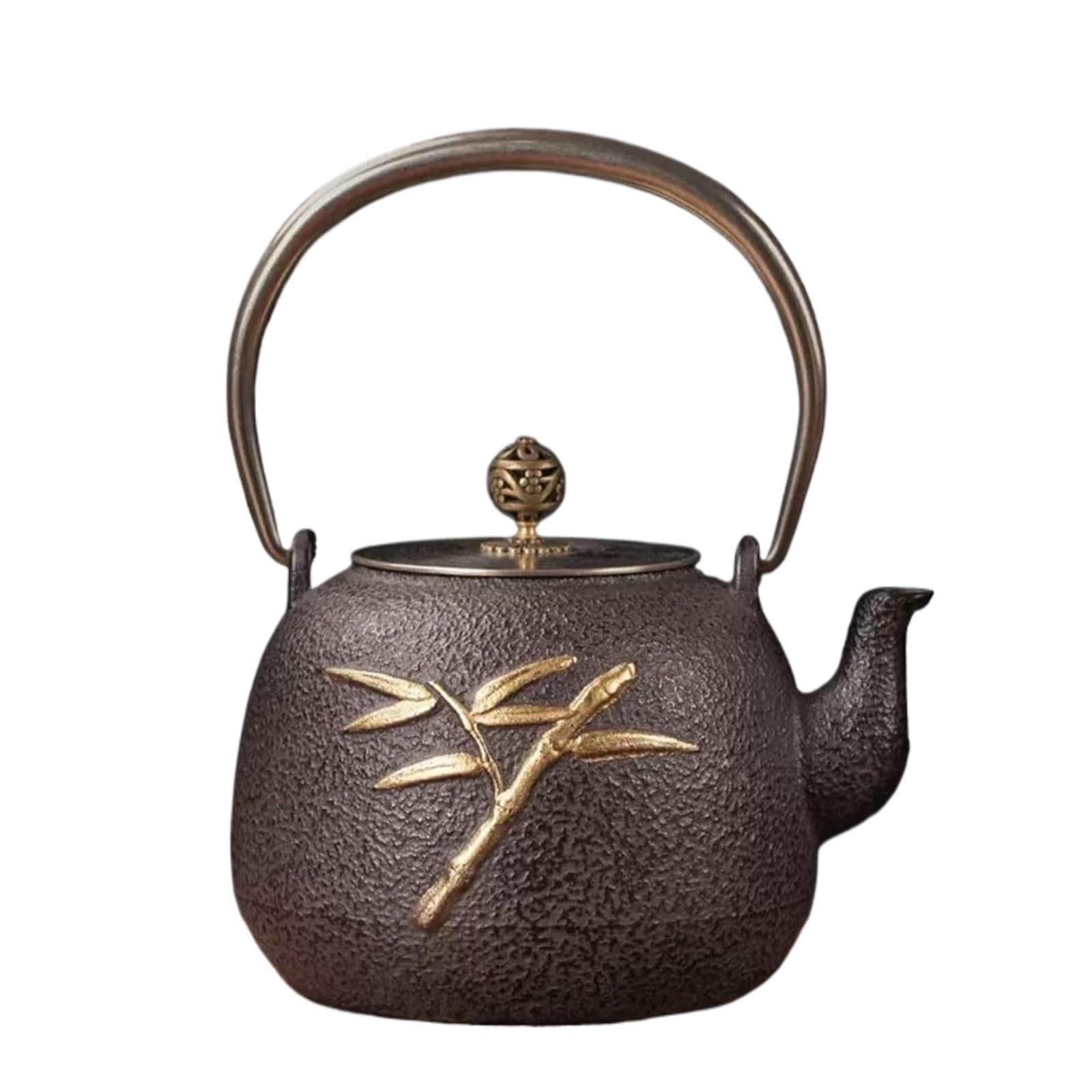 Théière japonaise en fonte florale pour un rituel thé zen à la maison